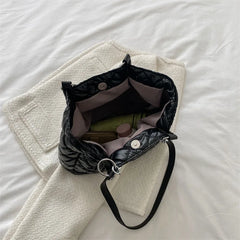 Large Women's Winter Shoulder Bag with Chain Strap