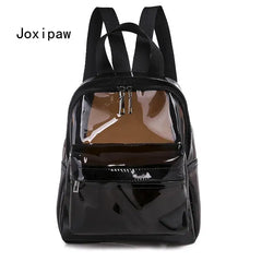 Transparent PVC Waterproof Backpack for Women