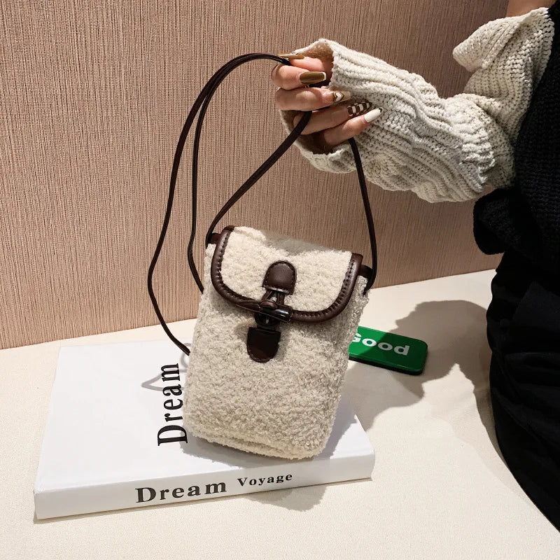 Fluffy Fur Crossbody Bag Soft Winter Handbag