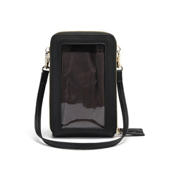 RFID Function Cell Phone PU Large Capacity Shoulder Bag For Women