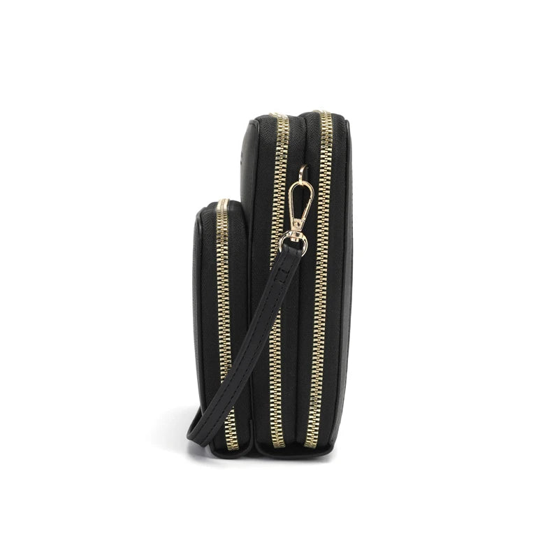 RFID Function Cell Phone PU Large Capacity Shoulder Bag For Women
