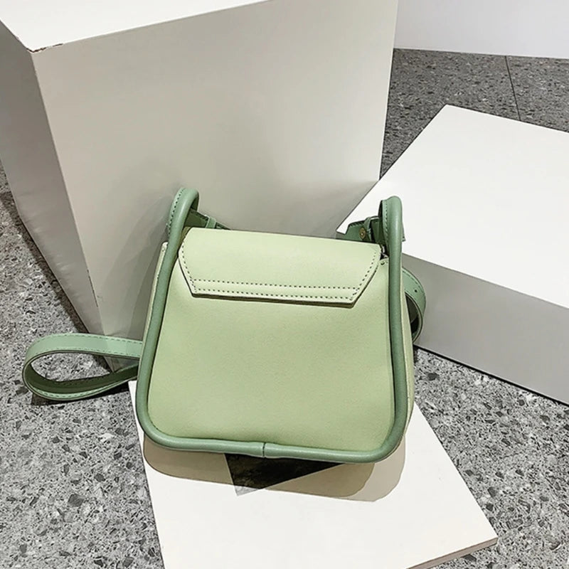 Retro Small Shoulder Bag Women PU Leather Crossbody Phone Bag Girls