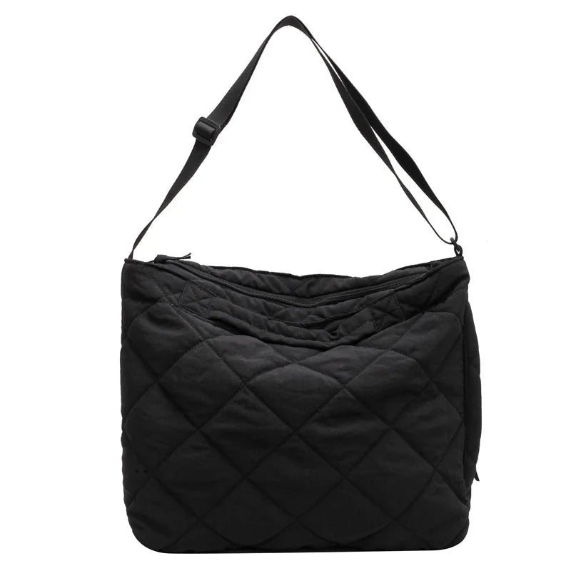 Winter Canvas Shoulder Crossbody Bag for Women Large Handbags