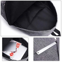 Canvas School Laptop Backpack for Teenagers Travel Bagpack Rucksack
