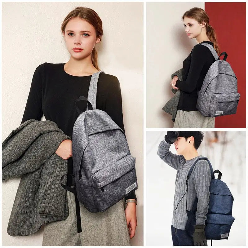 Canvas School Laptop Backpack for Teenagers Travel Bagpack Rucksack