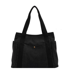 Canvas Shoulder Bag for Women Large Capacity Tote Bag Harajuku Female Solid Casu