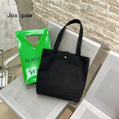 Vintage Canvas Shoulder Bag Large Tote Casual Female Bag