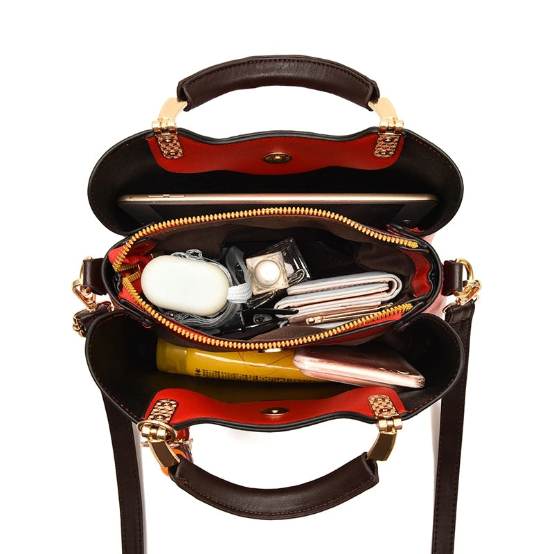 Women's Summer Shoulder Bag High Capacity Leather Crossbody Bag