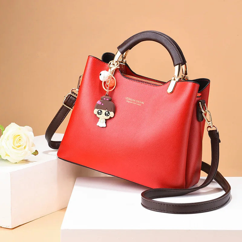 Women's Summer Shoulder Bag High Capacity Leather Crossbody Bag