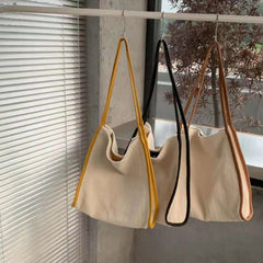Vintage Canvas Shoulder Bag Large Capacity Handbag Tote Bag