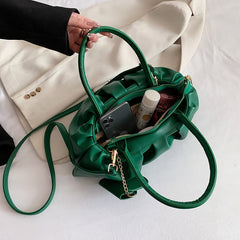 Folded Pleated Shoulder Bag Set for Women