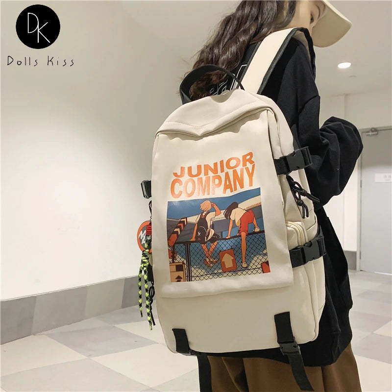 Teenager Backpack Large Capacity Waterproof School Bag Laptop Rucksack