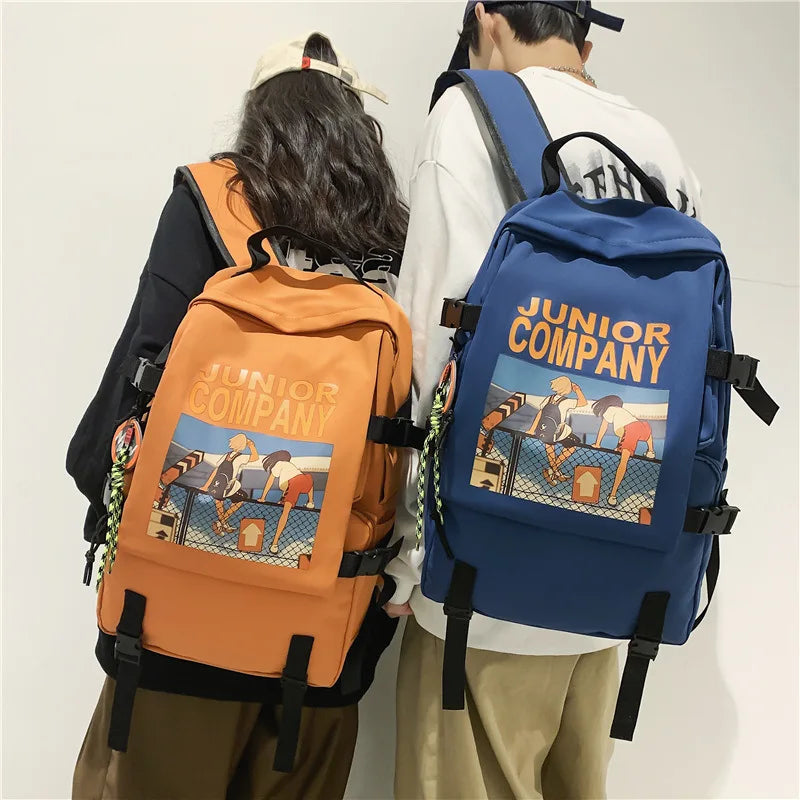 Teenager Backpack Large Capacity Waterproof School Bag Laptop Rucksack