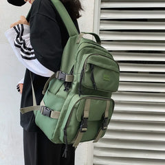 Canvas Backpack Men Large Capacity Student Schoolbag Leisure Outdoor Travel