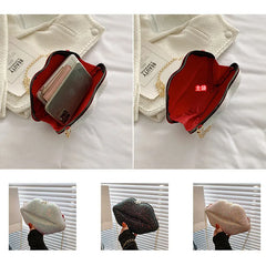 Sexy Sequin Lip Shell Bag for Women
