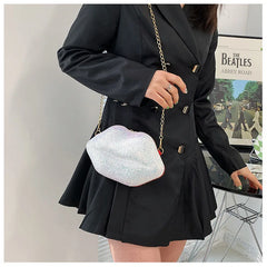 Sexy Sequin Lip Shell Bag for Women