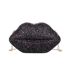 Sexy Sequin Lip Shell Bag for Women