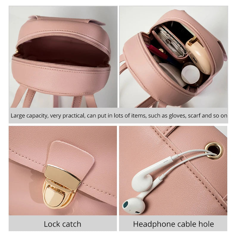 Multi-Function Small Backpack Women Shoulder Hand Bags