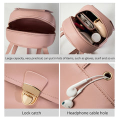 Multi-Function Girls Backpack Small Women Shoulder Hand Bags Mini Bagpack