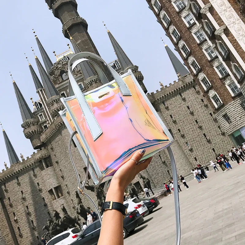 PVC Tote Bag Shopper Handbag Women Composite Bag