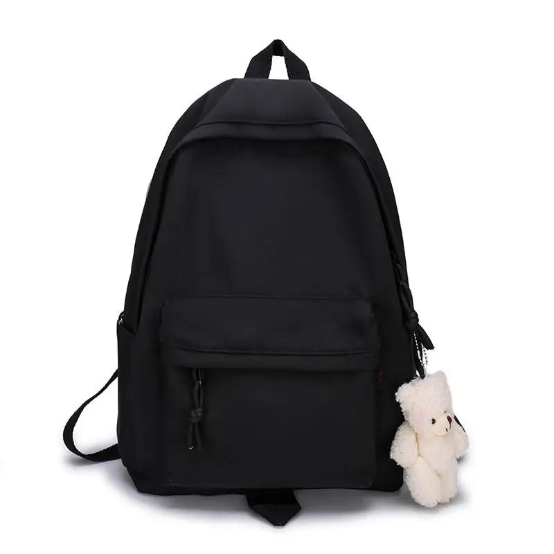 Girls College Student Backpack Large Capacity Shoulders Bag For Women