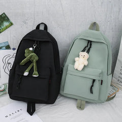 Girls College Student Backpack Large Capacity Shoulders Bag For Women