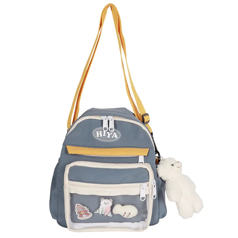 Small Canvas Girl Mini Backpack Waterproof School Bag for Girls