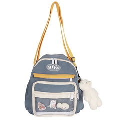 Small Canvas Girl Mini Backpack Waterproof School Bag for Girls