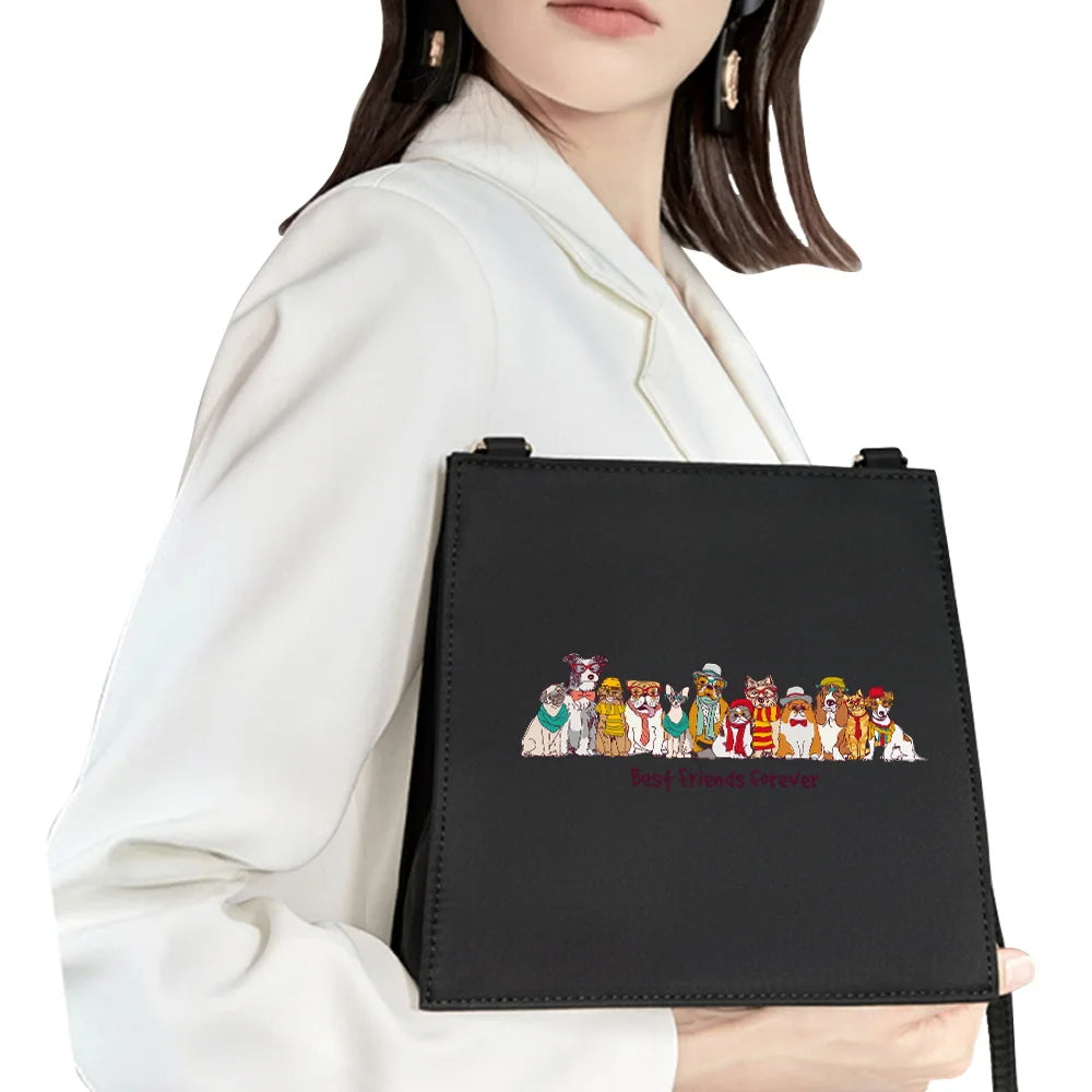 Cartoon Puppy Pattern Diagonal Bag for Women