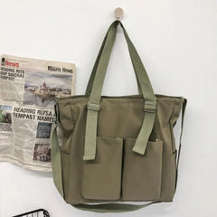 Waterproof Canvas Messenger Bag Large Capacity Tote