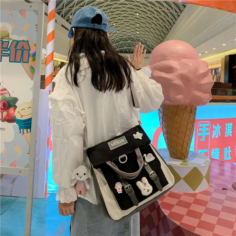 Waterproof Canvas Mini Backpack For Women Travel School Bag