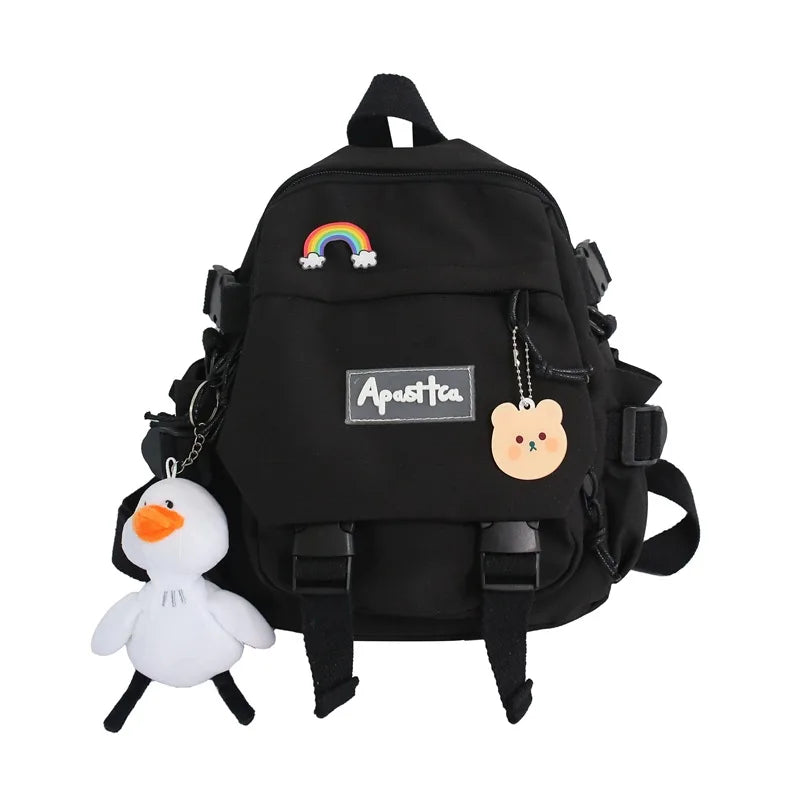 Waterproof Canvas Mini Backpack Women Travel School Bag