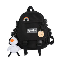 Waterproof Canvas Mini Backpack Women Travel School Bag