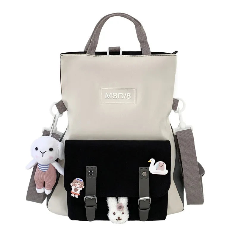 Waterproof Canvas Mini Backpack For Women Travel School Bag