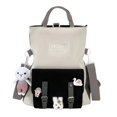 Waterproof Canvas Mini Backpack For Women Travel School Bag