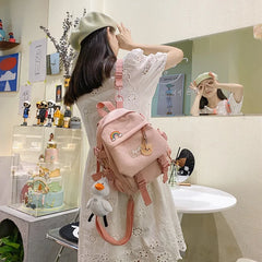 Waterproof Canvas Mini Backpack Women Travel School Bag