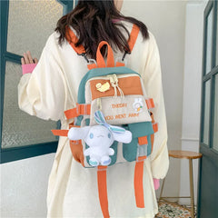 Waterproof Canvas Small Mini Backpack For Women Travel School Bag