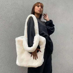 Furry Handbag Japanese Harajuku Y2k Tote Bag Women