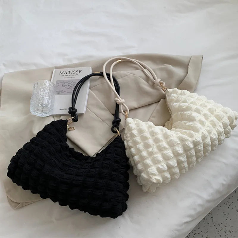Plaid Shoulder Bag Large Capacity Casual Armpit Bag