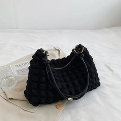 Plaid Shoulder Bag Large Capacity Casual Armpit Bag
