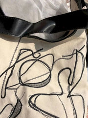 Women's Retro Shoulder Bag Graffiti Casual Bucket Bag