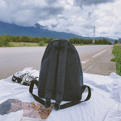 Canvas Travel Backpack Women High Capacity Zipper School Bag