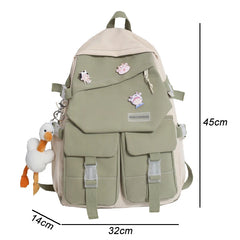 College Style Girl Backpacks Large Capacity Nylon Book Bags