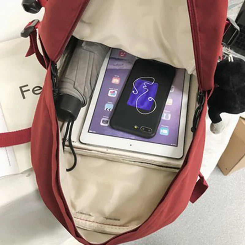 Waterproof Ladies Backpack Large Capacity Student Bag
