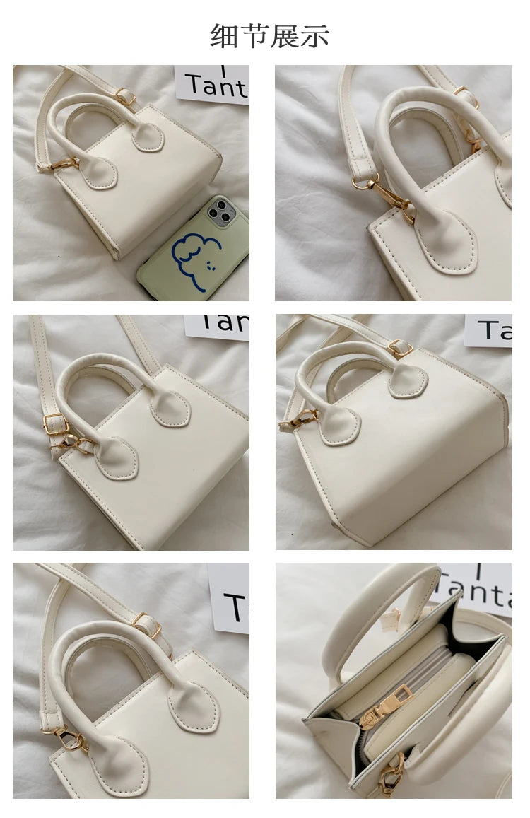 Solid Handbag Cross-body Shoulder Bag for Women Girls