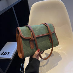 Texture Female Plush Shoulder Bags All-match Handbags