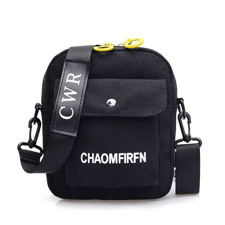 Canvas Small Square Shoulder Bag Solid Handbag