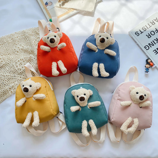 Children's Plush Bear Bag Backpack Cartoon Small Backpack