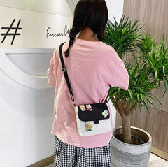 Girl Fresh Student Messenger Small Square Bag