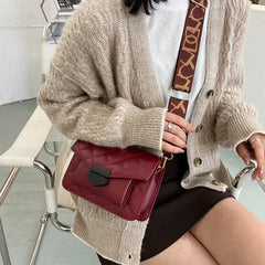 Vintage Sling Handbags Leather Crossbody Plaid Shoulder Messenger Bag